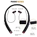 Matone Bluetooth Headphones Wireless Neckband Bluetooth Headset with Mic Sweatproof In-ear Sports Earbuds Bass Noise Cancelling Magnetic Earphones for iPhone 7 Plus Smartphone-8Hrs Play Time (Black)