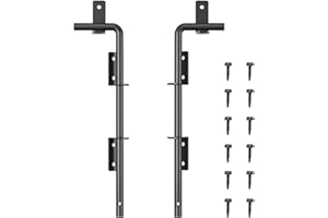 JZVXX 18" Gate Drop Rod, Cane Bolt- Easy to Install, Premium Black Plastic Spraying - Secure and Durable - Ideal for Wood, Vinyl, and Garden Gates - Corrosion Resistant(rod-18-2)