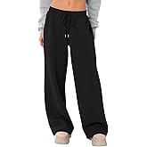 Pants Women Wide Leg High Waisted Drawstring Workout Sweatpants Winter Sweatpants Outdoor Joggers Trouser with Pockets