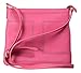 Isaac Mizrahi Womens Fashion Designer Handbags Kay Leather Crossbody Shoulder Bag Fuchsia Pink