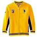 U.S. Polo Assn. Little Boy's Fleece Mock Neck Jacket with Striped Ribbing, Egg Yoke, 5/6
