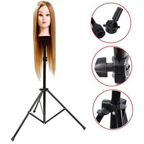 Wig Mannequin Tripod Holder Cosmetologist Manikin Doll Head Floor