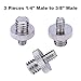 Sunmns 1/4 inch and 3/8 inch Converter Screw Adapter Mount Set for Camera/Tripod/Monopod/Ballhead/Light Stand