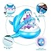 CHGeek Baby Pool Float, Shark-Shaped Infant Baby Pool Float with Canopy Inflatable Floatie Swim Ring for Kids Aged 9-36 Months (Shark Shape)