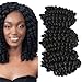 Pack of 3 Jamaican Bounce Crochet Hair Wand Curl Synthetic Hair Crochet Braids 8 Inch 20 Strands/Pack ELEGANT MUSES Afro Kinky Braiding Hair Extensions for Black Women (8