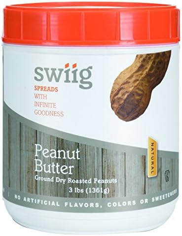 swiig Natural Peanut Butter - No Salt - 3 lb. Performance Food Centers