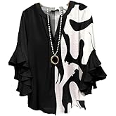 Women's Flowy Boho Tops Colorful Fancy Floral Print Blouses Dressy Casual Fall Clothes 2025