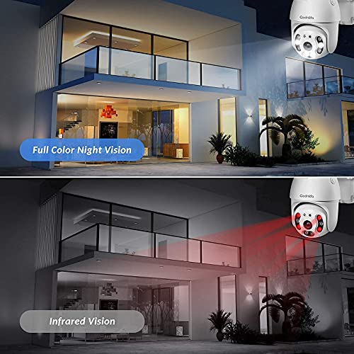 Security Camera Outdoor, Codnida Pan Tilt Wireless WiFi Security Camera