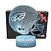 3D Helmet Shape Optical Illusion Night Light 7 Colors Smart Change Light Table Lamp Gifts for Eagles Fans, Men, Women, Kids, Boys, Teens, Christmas and Birthday Gift