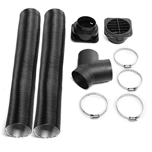 Hvlystory 75mm Heater Pipe Duct + Warm Air Outlet For Diesel Heater Webasto Eberspacher