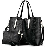 Z-joyee Women Shoulder Bag 2 Piece Tote Bag Pu Leather Handbag Purse Bags Set