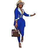 Womens Sexy 2 Pieces Graffiti Print Blazer Suit Pants Set Nightclub Tracksuit Outfit Set