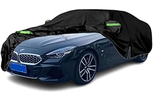 Qnmittry Waterproof Car Covers Compatible with 2010-2024 BMW Z4, All Weather Custom-fit Car Cover with Zipper Door for Rain Snowproof UV Windproof Protection All Weather Car Cover