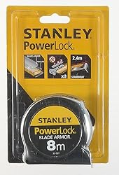 Stanley 0-33-527 8m Power Lock Tape with Blade Armor