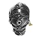 Faux Leather Full Gimp Hood Mask Padded Locking Eyes Blindfold Bondage