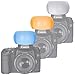 Neewer 88015585 Hot-Shoe Soft Pop-Up Flash Diffuser for Digital SLR Cameras (White, Blue, Orange)