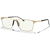 MERRY'S Reading Glasses - Fashion Blue Light Blocking Glasses Metal Frame Spring Hinge Readers for Men Eyeglasses