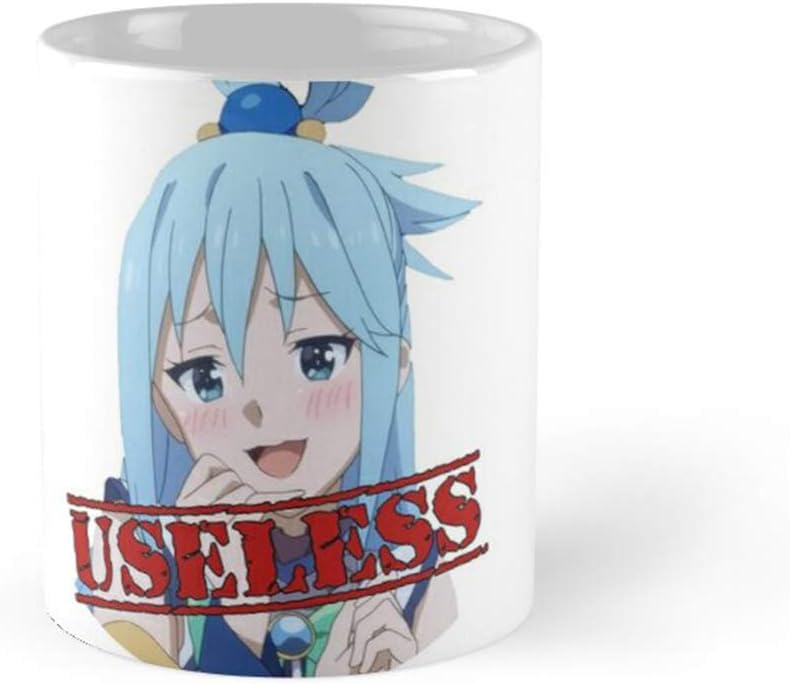 Konosuba - Not Useless Goddess Aqua Amazon.com: Konosuba Aqua Is A Useless Goddess Coffee Mug 11oz Ceramic Tea Cups: Kitchen & Dining