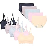 VeaRin Teen Bras for Girls Seamless Training Bras Adjustable Straps Sports Bras with Padds 5 Pack