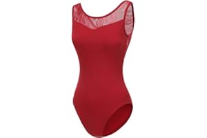 ModLatBal Women and Grils Lace Tank Leotards for Ballet Dance
