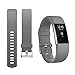 Tobfit Sport Bands Compatible for Fitbit Charge 2 Classic Edition, 4 Pack, Champagne Gold, Silver, Black, Gray, Small