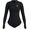 KMT Wetsuit for Women, Womens Long Sleeve Shorty Wet Suits 2mm Front Zipper Springsuit