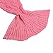 iBaby888 Handmade Mermaid Tail Blanket Crochet All Seasons Warm Knitted Bed Blanket Sofa Quilt Living Room Sleeping Bag for Kids and Adults(72.8