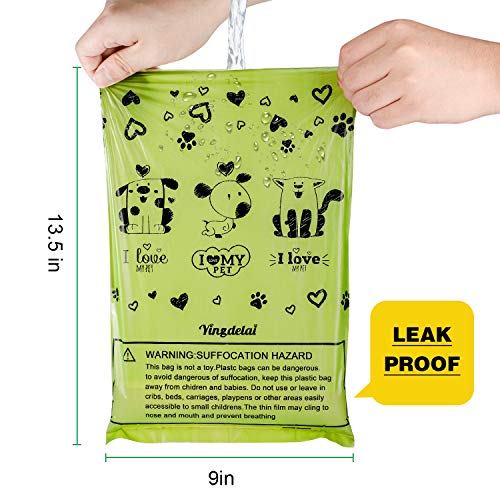 Yingdelai 340 Biodegradable Poop Bags Unscented Poop Waste Bags for