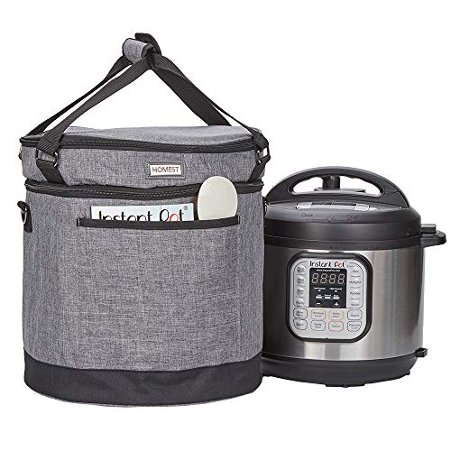 HOMEST 2 Compartments Carry Bag for 8 Quart Instant Pot, Pressure Cooker Travel Tote Bag Have