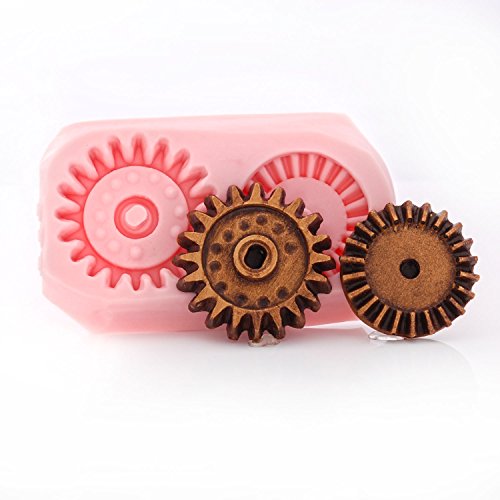 Silicone Steampunk Gear Mold use with Fondant, Chocolate Candy, Metal Clay, Resin, Clay