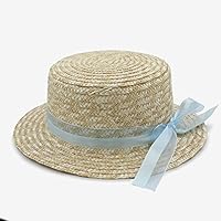 Xiuzhifuxie Classical Style Sun Hat for Women Bowknot Flat Hat Elegant Lady Women
