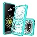 LG G5 Case Clear,LG G5 Phone Case ,AnoKe Scratch Resistant Mandala Ultra Thin Slim Fit Hard Back TPU Bumper Unlocked Cute Protective Cover Cases with Screen Protector for LG G5 Girls Women TM CH Mint