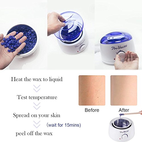 image for Wax Warmer for Hair Removal, VERKB Hard Wax Heater with Rapid Melting 