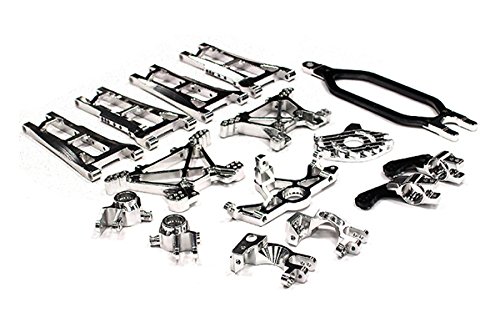 Integy RC Model Hop-ups T8558SILVER Billet Machined Alloy Conversion Set for Traxxas 1/10 Stampede 4X4