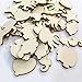50pcs Pieces Wooden DIY Crafts Wooden Cutouts Ornaments