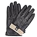 Sandory Black Men's Touch Technology 100% Cashmere lined Genuine leather Gloves