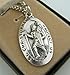 Silver Toned Base Saint Christopher Travel Transportation Medal, 1 3/8 Inch