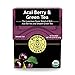 Organic Acai Berry & Green Tea - Kosher, Contains Caffeine, GMO-Free - 18 Bleach Free Tea Bags