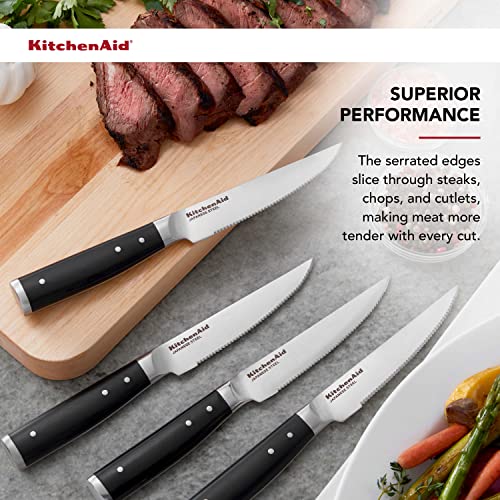KitchenAid Gourmet 4 Piece Triple Rivet Steak Knife Set, High