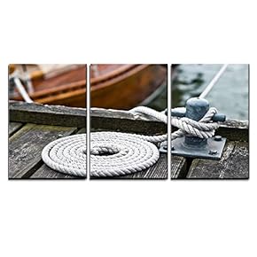 3 Piece Canvas Wall Art - Dew is Curled Up on The Web - Modern Home Art Stretched and Framed Ready to Hang - 16"x24"x3 Panels