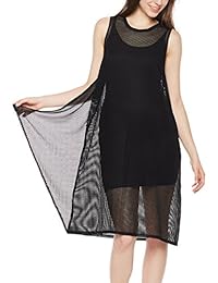 Vestido de malla con textura de corazón pintado para mujer