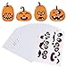 TOYMYTOY Halloween Pumpkin Sticker Halloween Sticker Sheets Trick or Treat Party Decoration DIY Pumpkin Shaped Stickers 20Pcs Face Expression Stickers 40Pcs