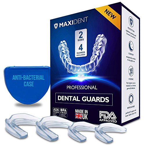 Professional Dental Guard - MADE IN UK - Pack of 4 - Teeth Grinding Night Protector, Athletic Mouth Guard, Teeth Whiteni