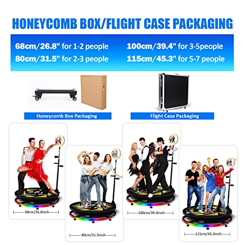 MWE 360 Photo Booth Machine 80cm with Software for Parties APP Remote