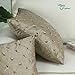 CaliTime Pack of 2 Cushion Covers Throw Pillow Cases Shells for Sofa Couch Home Decoration 18 X 18 Inches Modern Diamonds Shape Geometric Chain Embroidered Taupe