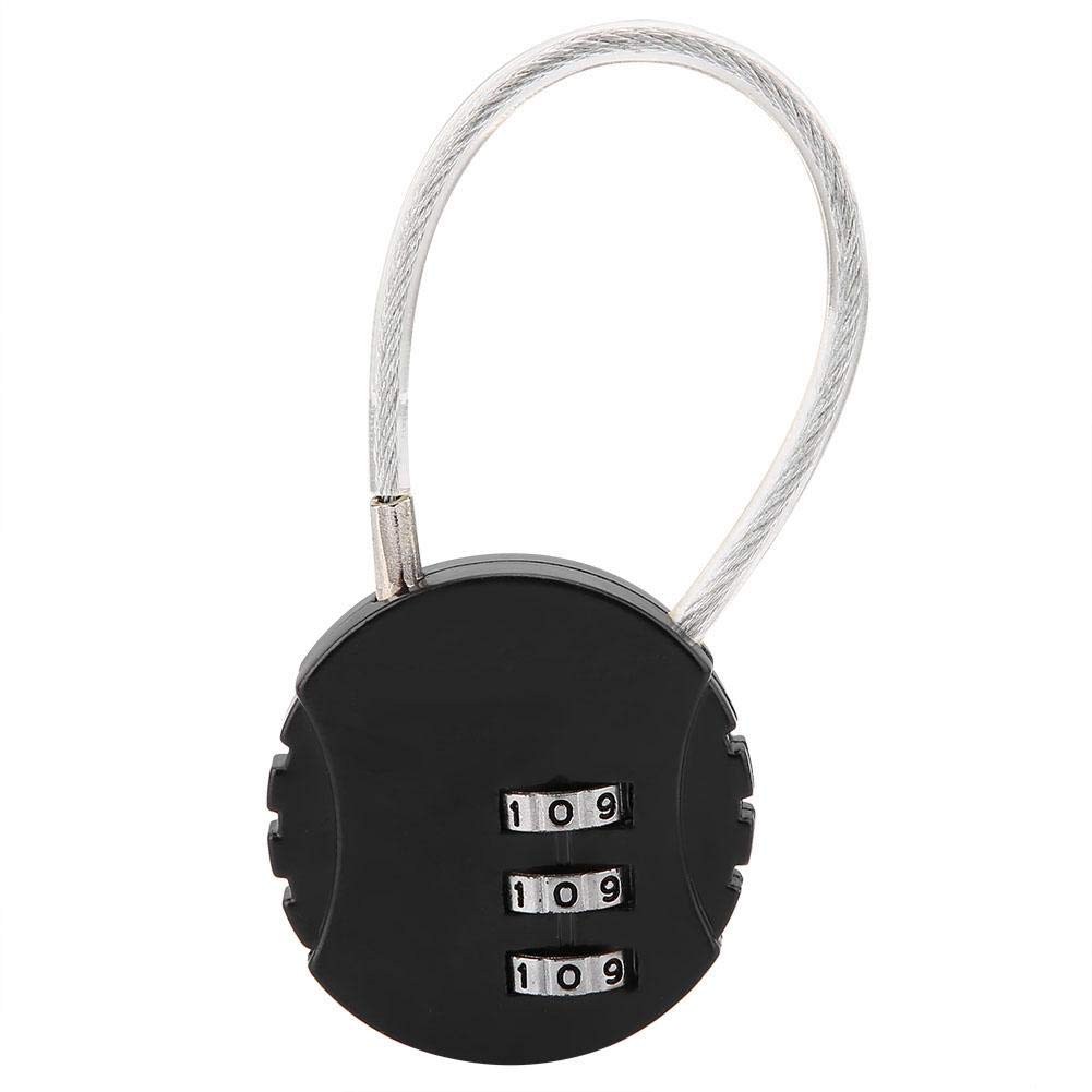 Pet Box Password Lock, Steel Rope Cable Lock for Ecological Tank Suitcase, Secure Padlock for Pet Baggage Rainforest Enclosure