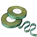 Feyarl Sparkly Green Ribbon 5/8-inch Wide by 50-Yards(2 Rolls X 25yd) Premium Metallic Glitter Ribbon for Christmas, Crafters, Holiday, Home Deco, Gift Wrap, Card Making, Floral Projects (Green)