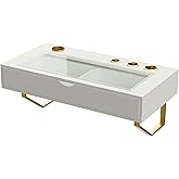 MIUJOTI Floating Vanity Makeup Table, 31 inch Wall Mounted Desk for Bedroom Dressing Room, Vanity Shelf with Drawer, White