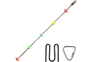 HYPONIX SPORTING Climbing Rope for Monkey Line, Gorilla Line, Ninja Warrior Obstacle Course (Colorful), Complete Expansion Kit, Durable Buckles and Carabiners, Easy Setup for Versatile Training, Outdoor Fun