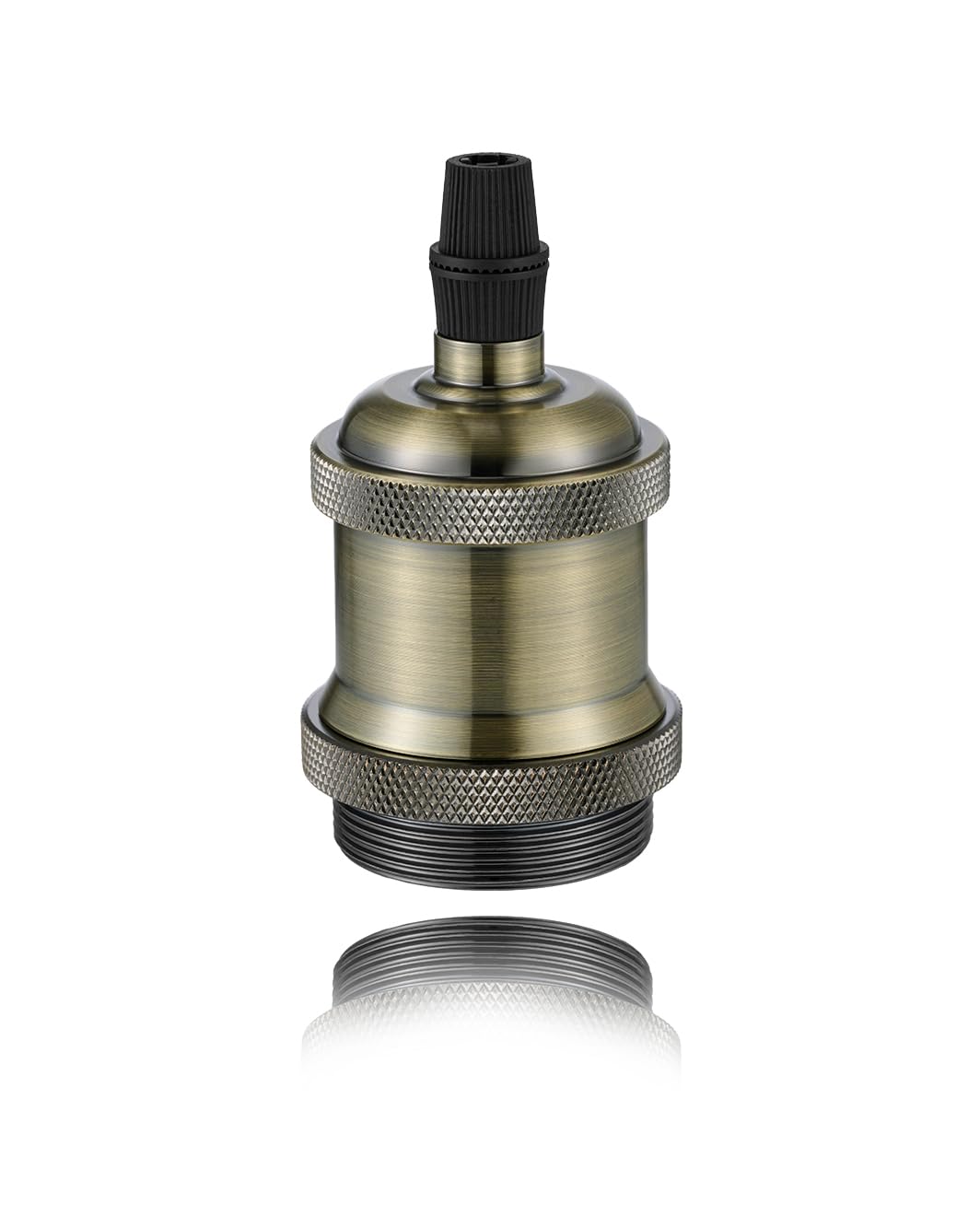 Vecys 1 PCS E27 Vintage Bronze Lamp Socket Adapter Edison Retro Lamp Holder Adapter for Vintage Light Bulbs Pendant Lamp（Bronze）